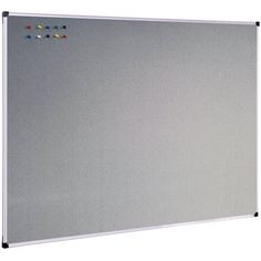 a whiteboard with four colored buttons on the front and two different colors on the back