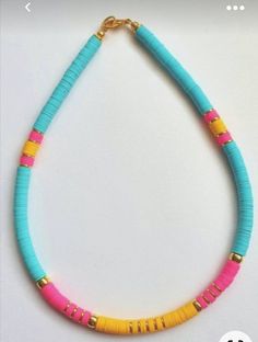 Simple Beaded Necklaces, Pop Jewelry, Fimo Jewelry, Candy Necklaces, Thread Necklace