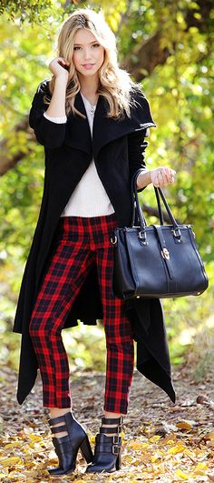 Checkered Trousers, Black Frock, 2019 Style, Frock Coat, Red And Black Plaid