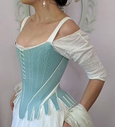 Corsets 18th Century, Corded Stays Pattern, 18th Century Dress Aesthetic, Corded Stays, 1700s Stays, Historical Stays, 18th Century Dress Pattern, 17th Century Stays, 18th Century Bodice