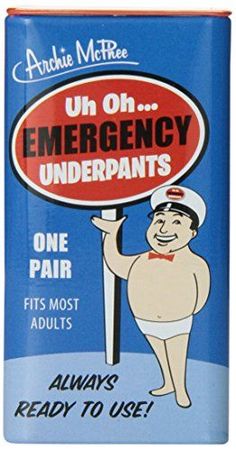 an image of an emergency sign that says, one pair of pants is ready to use