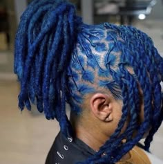 Dread Colors, Blue Dreadlocks, Marley Locs, Dyed Dreads, Colored Dreads, Colored Hairstyles, Loc Nation, Long Locs, Short Dreads