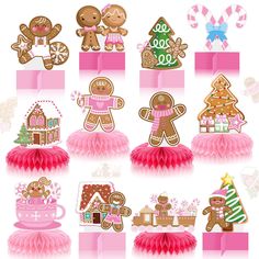 PRICES MAY VARY. Gingerbread Man Birthday Party Decorations: these alluring gingerbread man birthday party honeycomb centerpieces come in a comprehensive package of 12 pieces with different designs, ensuring you have enough pieces to decorate your party venue extensively Exciting Gingerbread Man Theme Design: exhibiting a joyful pink gingerbread man theme, these gingerbread man party decorations will buoy the spirits at your party, featuring various gingerbread man elements, the adorable design ensures that the decor is in sync with the theme of the event, creating an immersive environment for your guests Quality Material: these birthday party honeycomb centerpieces are crafted with quality card stock material, with cute patterns in vibrant colors, sturdy and reliable, not easy to break, f December Baby Birthday, Gingerbread Birthday Party, Mens Birthday Party Decorations, Manly Party Decorations, Christmas Birthday Party Decorations, Centerpieces Christmas, Gingerbread Man Decorations, Decorations Birthday Party, Gingerbread House Parties