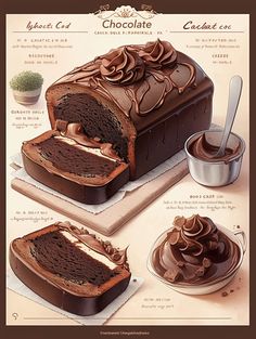 a cake with chocolate frosting on it