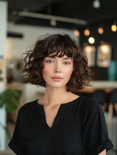 47 Curly Hair Bangs: Trendy Styles for Every Face Shape and Hair Type | Curly Hairstyles Guide Short Curly Hair And Bangs, Curly Bangs Side Part, Curly Long Bob With Bangs, Short Hair Curly Bangs, Short Curly Hair With Straight Bangs, Curly Hair Micro Bangs, Natural Curly Hair With Bangs, Short Curly Hair With Bangs Round Face