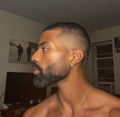 Black Man Haircut Fade With Beard, Black Men Mustache Styles, Black Guy Beard, Black Men Facial Hair Styles, Buzz Cut And Beard, Beard Styles For Men Black, Beard Styles For Men Shape, Beard Styles For Black Men, Iconic Haircuts