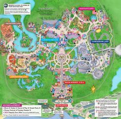 the map for disney's animal kingdom at disneyland world with an arrow pointing to it