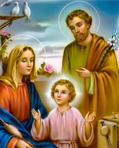 an image of jesus with two children