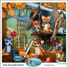 an image of a fox and friend painting