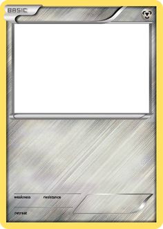 a yellow and silver metal plate with a white blank card in the middle, as well as an empty space for text