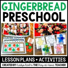 Gingerbread Christmas Toddler Activities Preschool Curriculum & Lesson Plans Gingerbread Activities For Preschool, Prek Gingerbread, Christmas Elementary, Tk Ideas, Eyfs Maths, Gingerbread Unit, Gingerbread Man Activities, Fall Centers