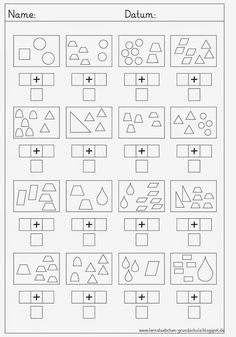 the worksheet for learning shapes and numbers