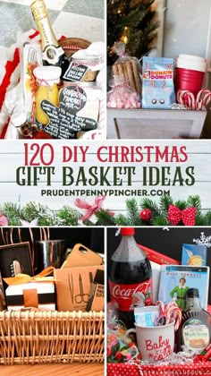 christmas gift basket ideas with text overlay