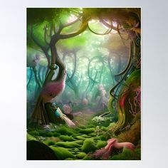 an image of a fantasy forest scene poster