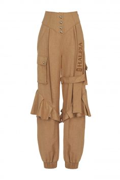 Ruffle Detailed Multi Pocket Linen Cargo Pants Linen Cargo Pants, Trendy Fashion Tops, Causual Outfits, Kpop Fashion Outfits, Fashion Line, Kpop Fashion, Retro Outfits, Classy Outfits