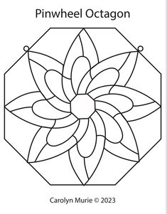 an image of a coloring page with the text pinwheel octagon