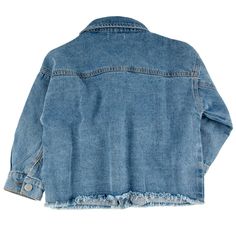 Give your little fashionista a super chic edge with this oversized girls' denim jacket. Crafted from durable, high-quality denim, this jacket offers a relaxed, oversized fit that's right on trend. The classic denim design is elevated with a modern, stylish twist, making it a versatile piece that effortlessly pairs with any outfit. Whether she's layering over a dress or pairing with jeans for a double-denim look, this jacket adds a cool, effortless vibe to her wardrobe. Perfect for all seasons, it's a must-have staple for any fashion-forward girl.Key Features: Material: High-quality, durable denim for lasting wear Design: Oversized fit for a trendy, chic look Versatile: Pairs effortlessly with dresses, skirts, or jeans Details: Classic denim jacket features with a modern twist Care: Machine Double Denim Looks, Girls Denim Jacket, Tank Romper, Classic Denim Jacket, Double Denim, Long Romper, Trendy Chic, Girls Denim, Denim Design