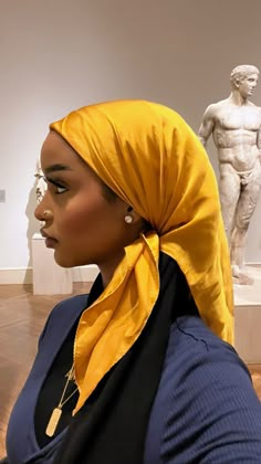 Headscarf Styles Bald, Silk Hair Wrap Styles, Greek Veiling Styles, Silk Scarf Hijab Style, Moroccan Head Scarf, Head Covering Styles, Silk Headwrap