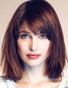 Bangstyle Hair, Bob Lung, Medium Length Hair Straight, Long Bobs, Square Face Hairstyles, Bangs With Medium Hair, Bob Haircut With Bangs, Lob Haircut, Square Face