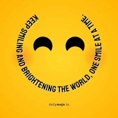 a smiley face with two eyes and the words,'something in line is starting to be