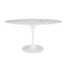 Oval Tulip Dining Table - Hausful Oval Tulip Dining Table, Modern Contemporary Kitchen, Marble Tables Design, Tulip Dining Table, Dining Table Sizes, Marble Top Dining Table, Artificial Marble, White Oak Hardwood Floors, Marble Dining Table