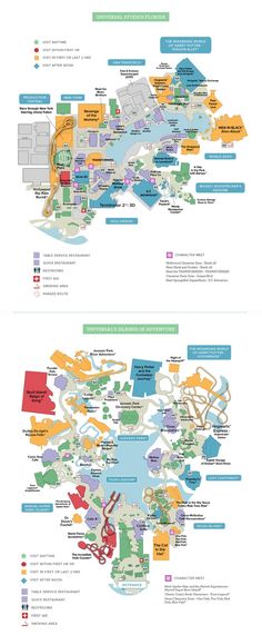 two maps showing the locations of different types of boats in the water and on land