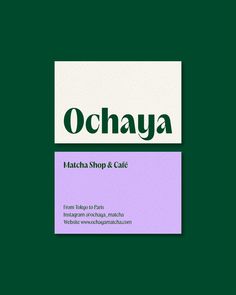 an image of the logo for ochalya match shop and cafe