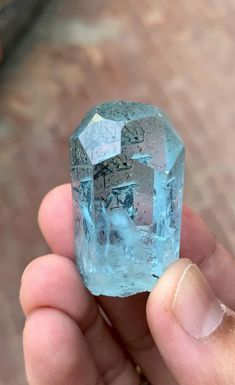 Aquamarine - Pakistan Deep Sky Blue, Gilgit Baltistan, Sky Blue Color, Aquamarine Crystal, Diamond Cut, Geology, Nature Art, Aquamarine, Sky Blue