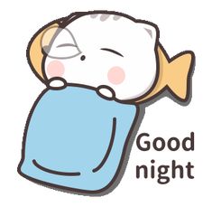 an image of a cartoon character sleeping with the words good night written below it in black and white