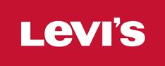 the levi's logo is shown in white on a red background, and it says levi's