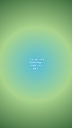 an abstract green and blue background with a quote