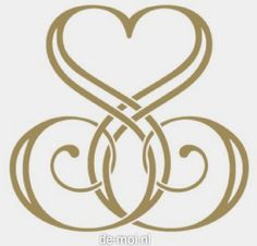 two hearts are intertwined in the shape of a trellis on a white background