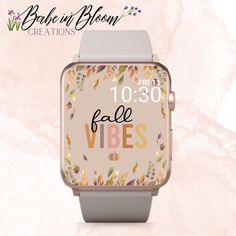 an apple watch with the words fall vibes on it