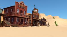 Western Buildings, Western Train, Old West Town, Desert Background, Zoo Architecture, Fantasy Background, Game Concept Art, Blood Moon