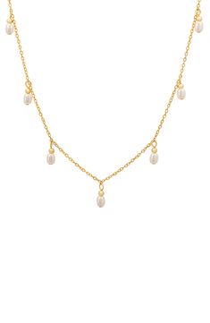 An easy-to-wear imitation pearl necklace will add significant polish to even your most casual ensembles. 18" length Sterling silver or sterling silver with 14k-gold plate/acrylic Imported Queens Jewels, Pearl Charm Necklace, Gold Pearl Necklace, Dope Jewelry, Necklace Charm, Pearl Charms, Gold Pearl, Classy Outfits, Womens Jewelry Necklace