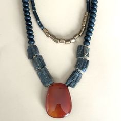 19” Double Strand Necklace With Synthetic Black Emperor Stone, Glass, Tourmaline, Brass. 3” Extender. Brand New Boutique. Handmade Carnelian Pendant, Double Strand Necklace, Jewelry Patterns, Strand Necklace, Tourmaline, Diy Jewelry, Women Jewelry, Pendant Necklace, Brass