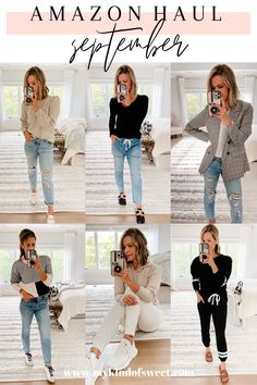 My September Amazon Haul | my kind of sweet | amazon fashion | mom style | casual style | fall style | fall outfits | boyfriend blazer | fall outfit inspiration | outfit ideas | outfit inpsiration | what to wear | fall style 2021 #amazonfashion #outfits #outfitideas #casualstyle #momstyle #falloutfits #fallstyle2021 #whattowear #boyfriendblazer Style Fall Outfits, Casual Mom Style, My September, Fashion Mom, Fall Outfit Inspiration, What To Wear Fall, Casual Summer Outfits For Women, Amazon Clothes, Mom Fashion