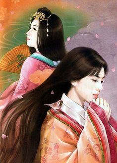 人物 美女 chinese art Vintage Asian Art, Heian Era, Chinese Illustration, Ancient Chinese Art, Art Of Beauty, Ancient Beauty