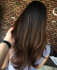 Natural Brown Hair, Hair Color Asian, Long Brunette Hair, Chocolate Brown Hair Color, Brown Hair Inspo, Brunette Balayage, Brunette Hair With Highlights, Long Hair Color, Brown Hair Balayage