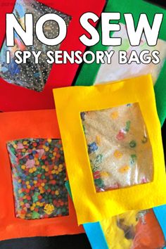 no sew i spy sensory bags