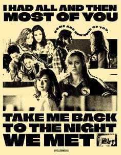 an advertisement for the movie, take me back to the night we met with friends