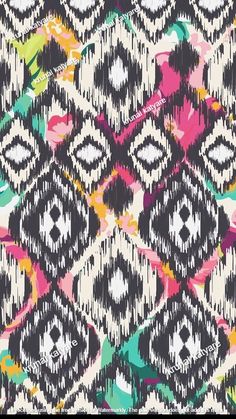 an abstract pattern with black, white and pink colors