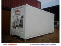 a large white container sitting in front of a building