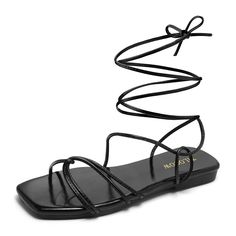 PRICES MAY VARY. Unique Design: Trendy split toe design adds a unique touch to your look Closure Type: Lace-up strappy closure provides a secure and adjustable fit FASHION & CASUAL: This comfortable sandal is perfect for casual walking around in summer. This will match and upgrade your casual or formal outfits and offer all-day comfort Occasion: Versatile sandals that can be dressed up or down for any occasion: Daily activities/office/travel/dress/party Materials: Made with durable materials for Roman Shoes, Strappy Sandals Flat, Sandals Flats, Formal Outfits, Travel Dress, Fit Fashion, Office Travel, Lace Up Sandals, Comfortable Sandals