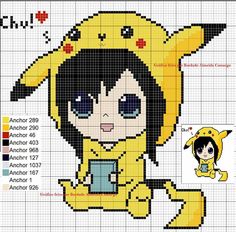 Hama Bead, Baby Sweater, Hama Beads, Baby Sweaters, Cross Stitch Pattern, Stitch Pattern, Cross Stitch Patterns, Pikachu, Pokemon