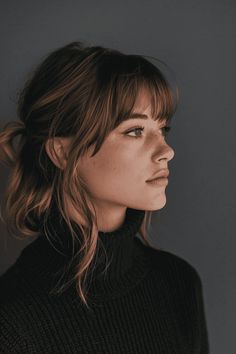 60s Bangs Hairstyles, Mid Length Bangs Haircut, Kristen Bell Bangs, Haley Bennett Hair, Gal Gadot Bangs, Fringe Hairstyles Long Face, French Bangs Side Part, Bangs And Long Bob, Wavy Hairstyles With Curtain Bangs