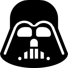 a darth vader helmet sticker on a white background