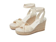 PRICES MAY VARY. Twist espadrille wedge sandal with rope wrapping and textile uppers Features an ankle strap with adjustable hook and loop closure High-rebound comfort OrthoLite Eco X40 Hybrid insoles made with 32% eco content (15% waste foam, 5% recycled content and 12% bio-oils) Custom TOMS rubber outsole Wedge height is approximately 3 1/2" Beachy Heels, Georgia Outfits, Shoes For The Beach, Wedge Sandals Wedding, Hoco Inspo, Summer Shoes Wedges, Vegan Heels, White Platform Sandals, Rich Style