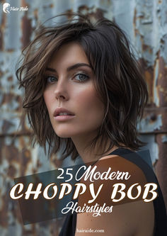 Add some edge to your look with a chic choppy bob. 💇‍♀️✨ Torn Bob Haircut, Choppy Graduated Bob, Choppy Bob Hairstyles With Fringe, Choppy Bob Back View, Long Choppy Bob Hairstyles, Choppy Bob Haircuts For Fine Hair, Bob For Straight Hair, Choppy Bob Hairstyles With Bangs, Choppy Bob With Fringe