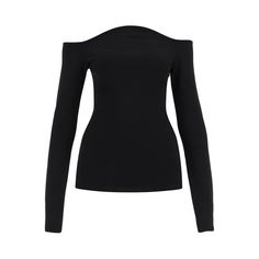 Long-Sleeve Top By Valentino Made Of Stretch Viscose-Blend Knit, With Signature Couture Neckline. It Features A Slim Fit And Micro-Ribbed Edges. The Model Is 177 Cm Tall And Wears A Size S.Material: 83% Vi 17% PlMade In: ItalyColor: BlackCollection: Fall - Winter 20231b0kc39n7k5 Fine Knit Long Sleeve Top For Evening, Formal Off-shoulder Tops For Fall, Elegant Fitted Long Sleeve Top For Work, Elegant Stretch Fine Knit Long Sleeve Top, Workwear Tops With Elastic Shoulders And Long Sleeves, Elastic Shoulder Long Sleeve Tops For Work, Long Sleeve Tops With Elastic Shoulders For Work, Elegant Fitted Fine Knit Tops, Chic Fitted Off-shoulder Long Sleeve Top